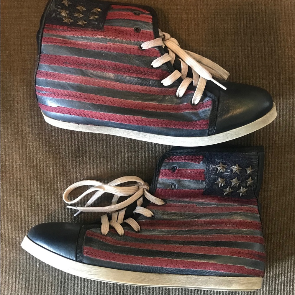 Metine American Flag 🇺🇸 Genuine leather sneakers